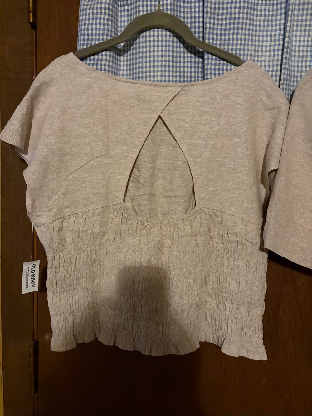 Old Navy Blue High-Waist Elastic Shorts with Matching Smocked Open Back Top - Picture 10 of 15